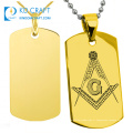 Collier personnalisé de dogtags militaires de luxe d&#39;armée de sublimation gravée par sublimation d&#39;acier inoxydable de métal blanc personnalisé avec la chaîne de boule